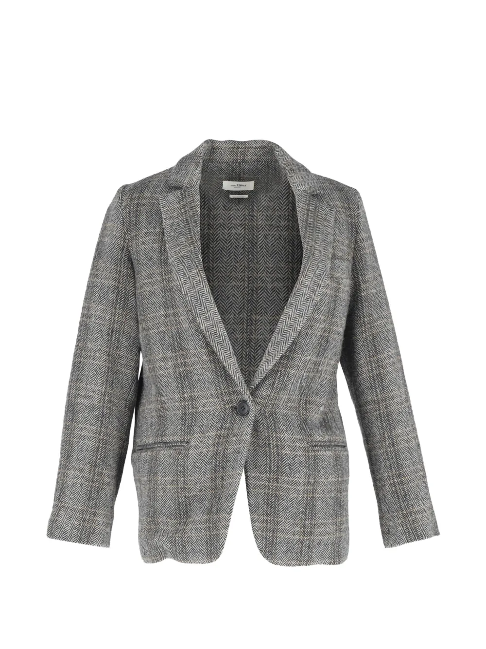 Isabel Marant Vintage herringbone-pattern wool blazer - Grigio