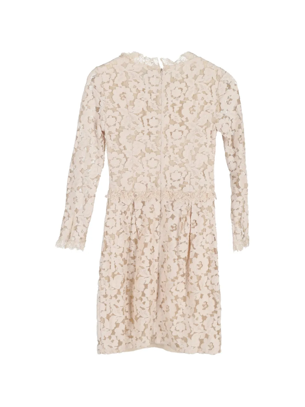  Alice By Temperley Floral-lace Long-sleeve Mini Dress - Neutrals 
