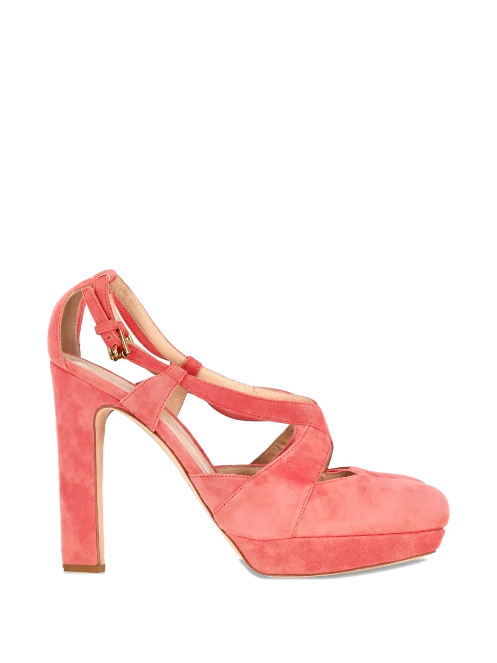 Jil Sander Pre-Owned cross-strap platform heeled pumps - Rosa