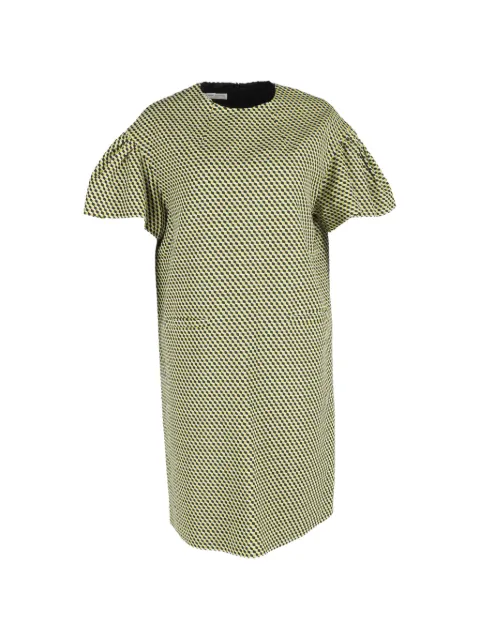 Dries Van Noten Pre-Owned 기하학 패턴 미니 드레스