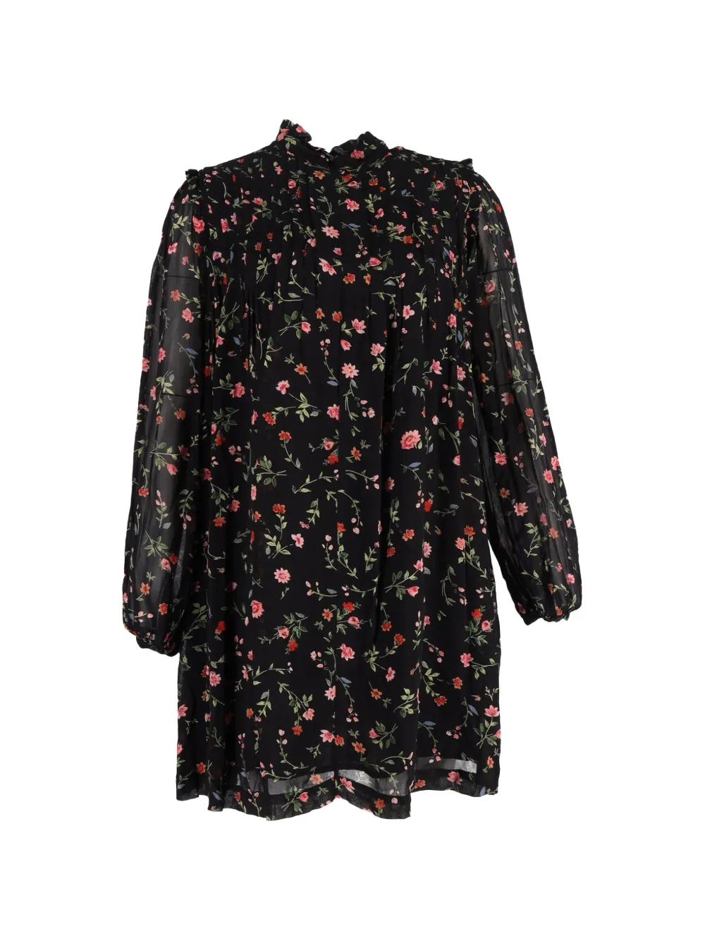 GANNI floral-print dress - Nero