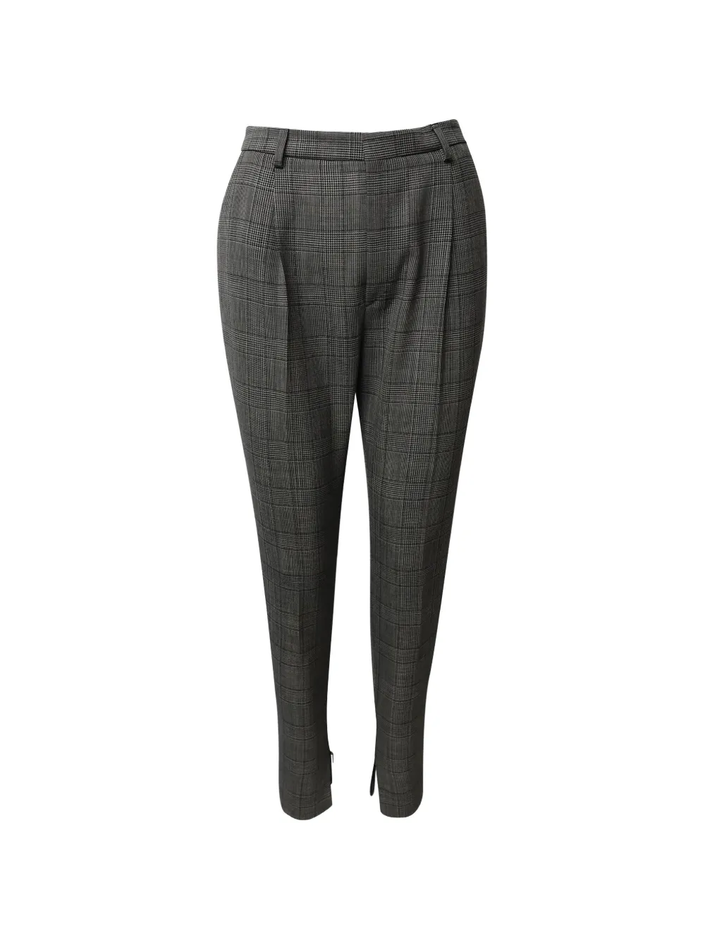 Saint Laurent Pre-Owned checked slim-leg trousers - Grigio