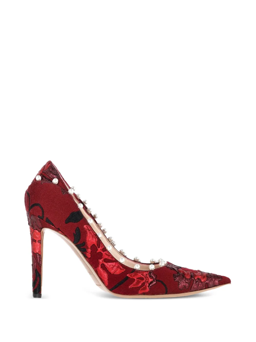Aquazzura pearl-embellished heeled pumps - Rot