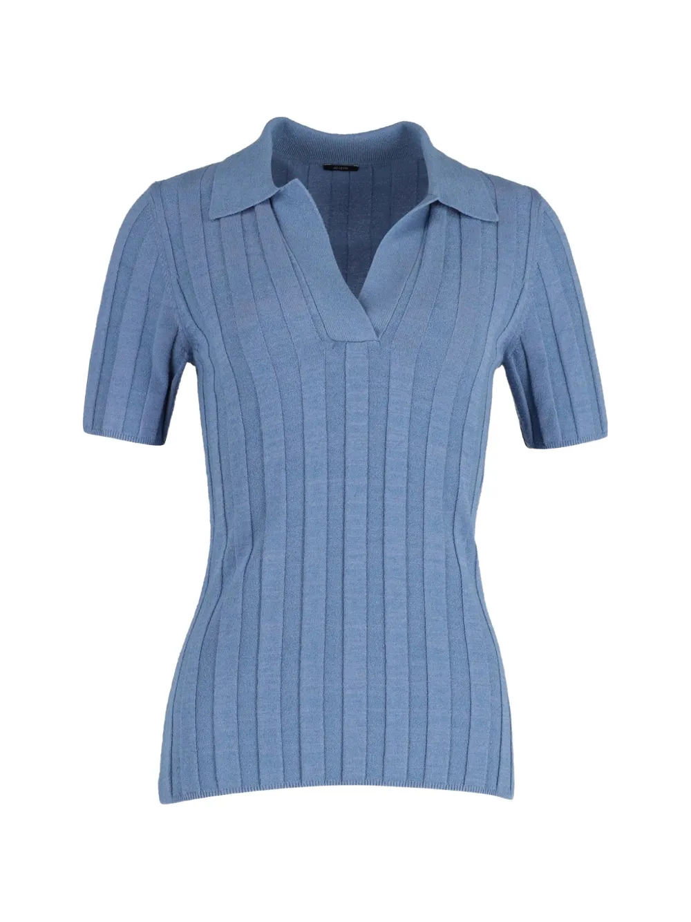 JOSEPH ribbed-knit polo top - Blu