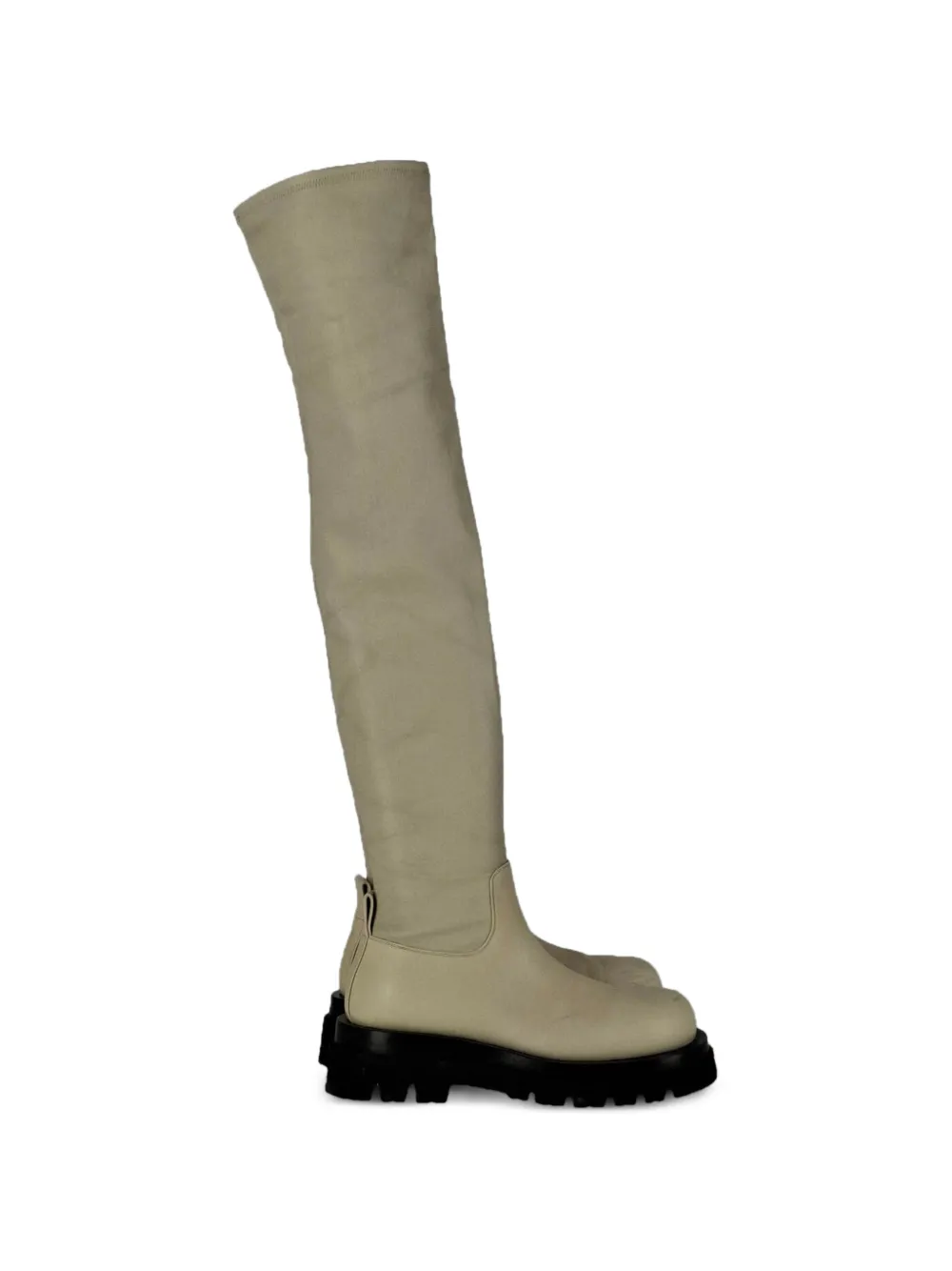 Bottega Veneta Pre-Owned lug-sole over-the-knee boot - Toni neutri
