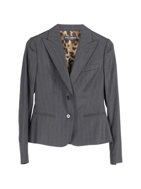 Dolce & Gabbana Pre-Owned striped button-fastening blazer