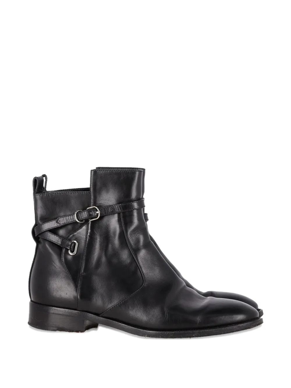 Balenciaga Pre-Owned Papier buckle-strap ankle boots - Nero