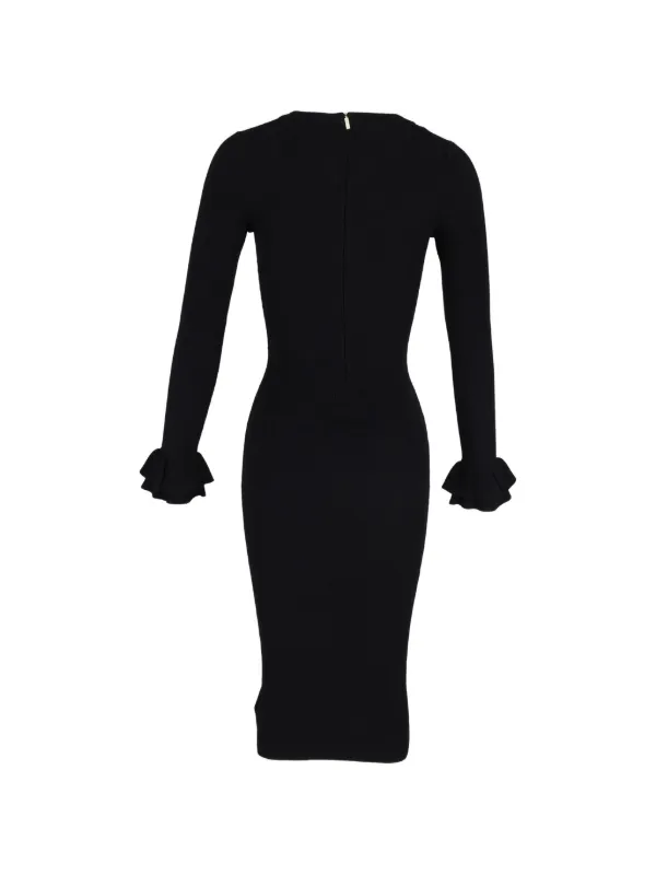 michael kors black knit dress Michael Kors Sweater Dress Womens Size Medium Black Cut Out Ribbed Mini New
