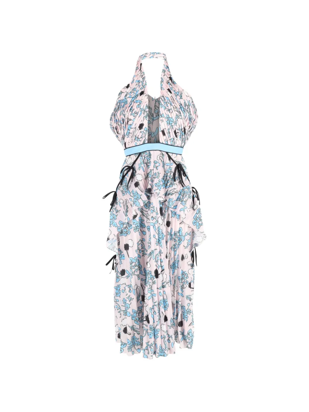 Self-Portrait cross-front floral halter dress - Rosa