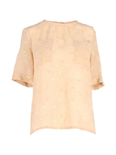 Marc Jacobs Vintage blusa metalizada con estampado floral