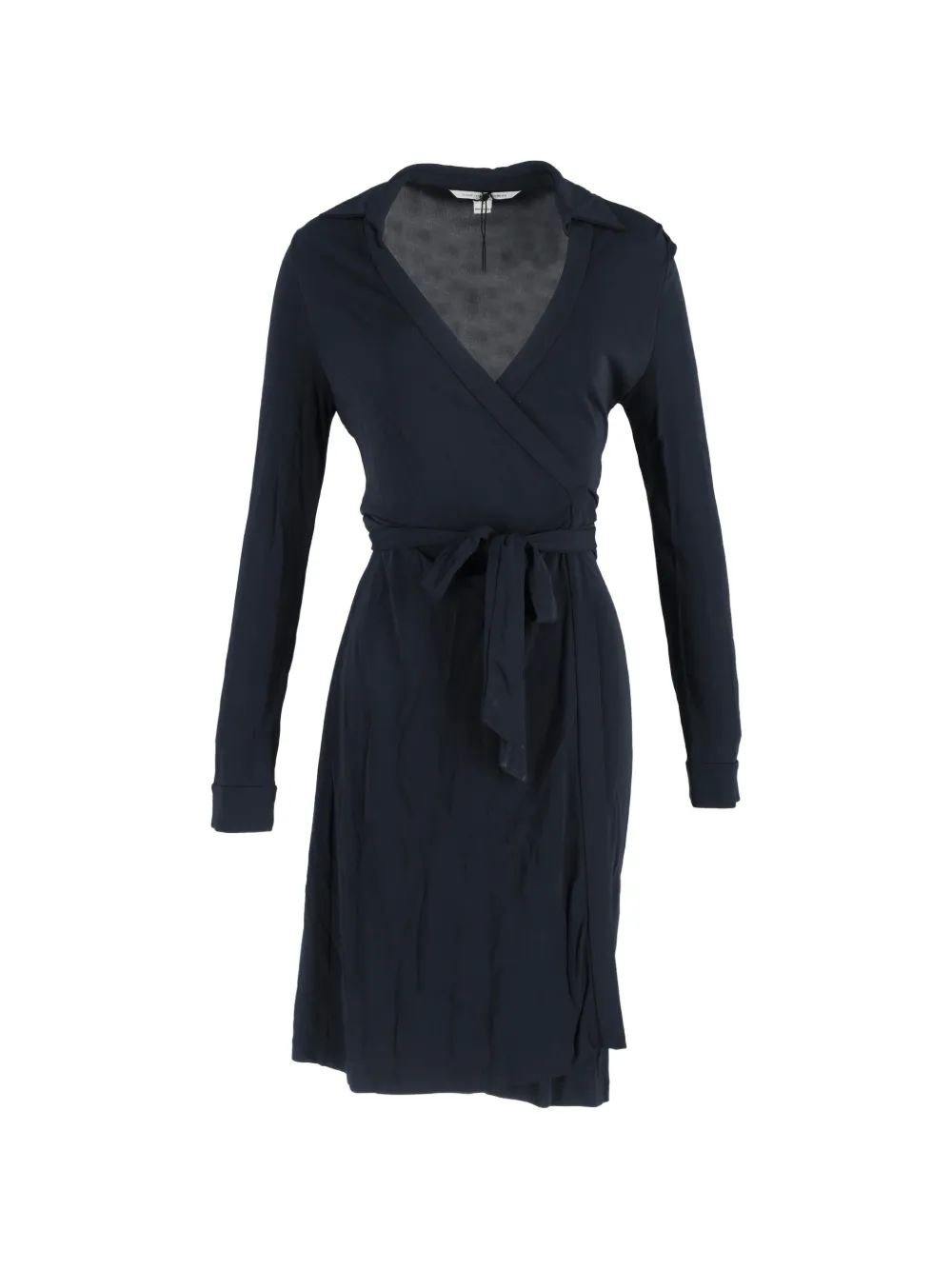 Diane Von Furstenberg Vintage long-sleeve wrap mini dress - Blu