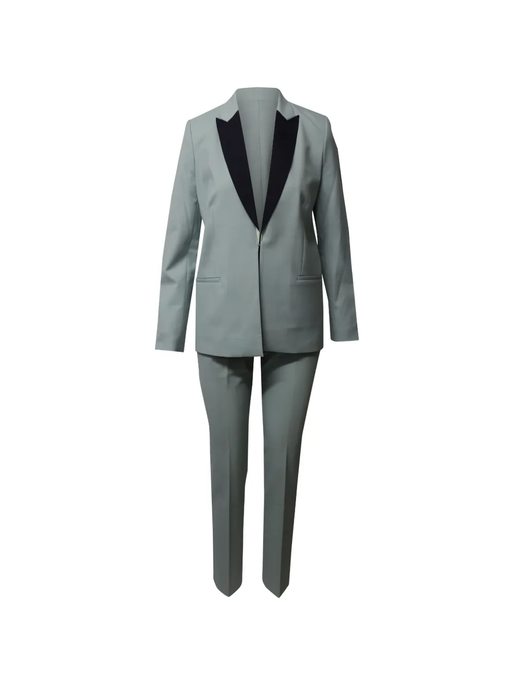 Victoria Beckham contrast-lapel suit - Grigio