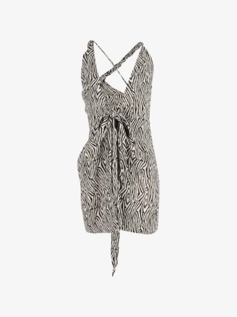 Nanushka wrap crinkled mini dress