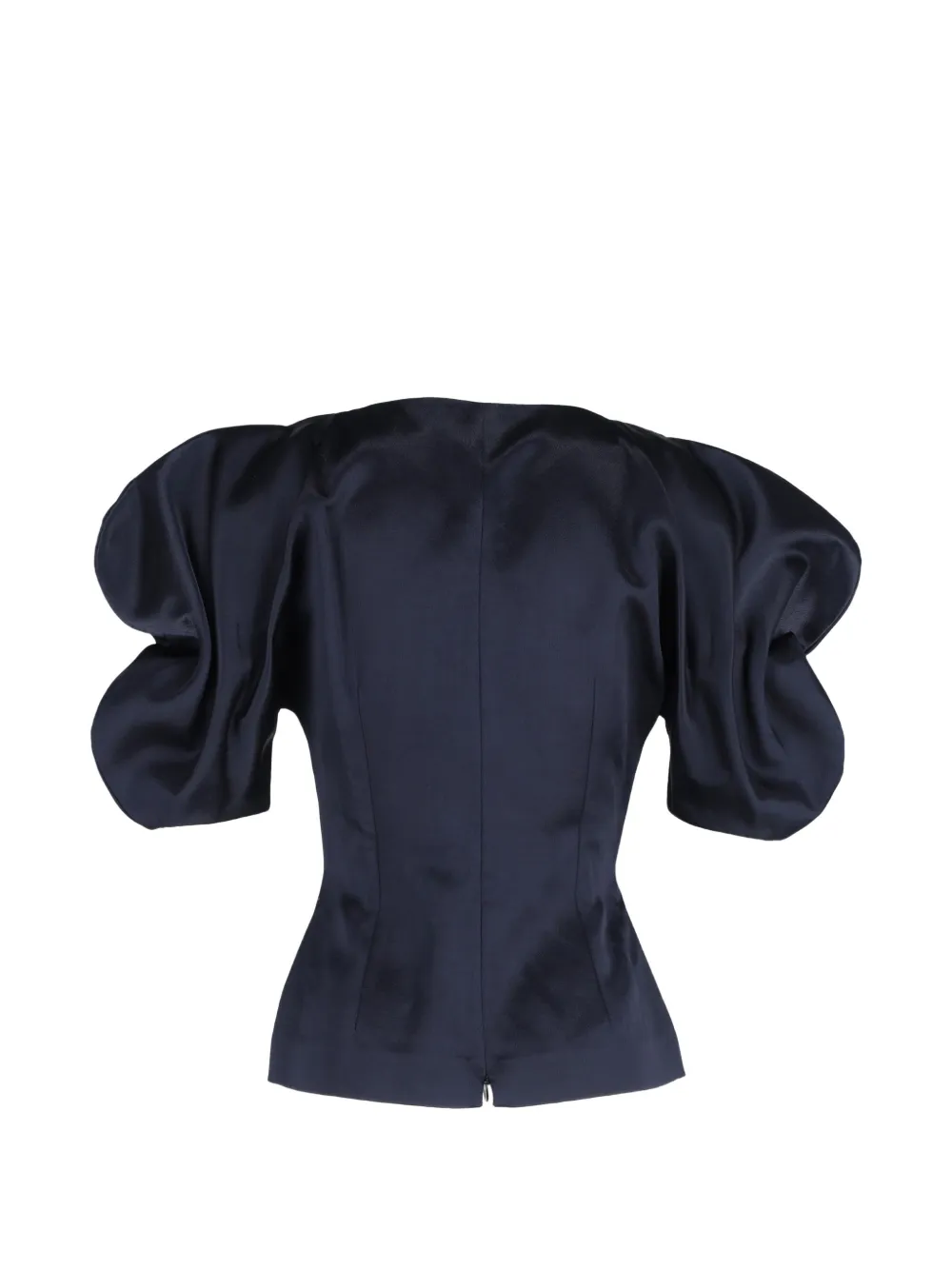  Jacquemus Pre-owned Puffed-sleeve V-neck Blouse - Blue 