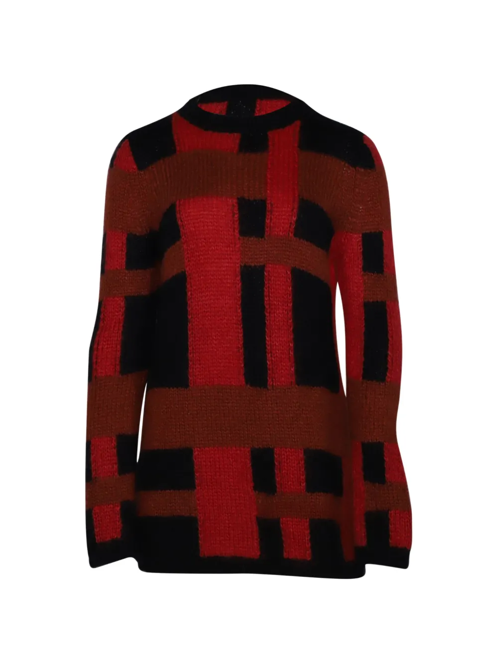 Tod's Vintage mohair checkered jumper - Rosso