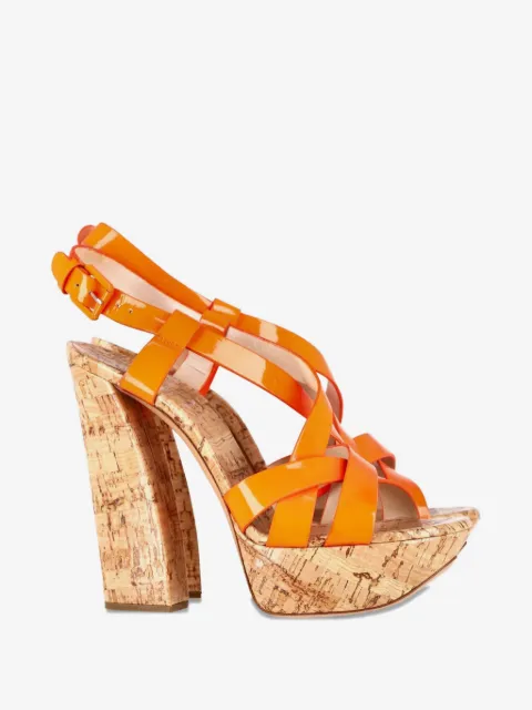 Casadei Vintage crisscross block-heel sandals