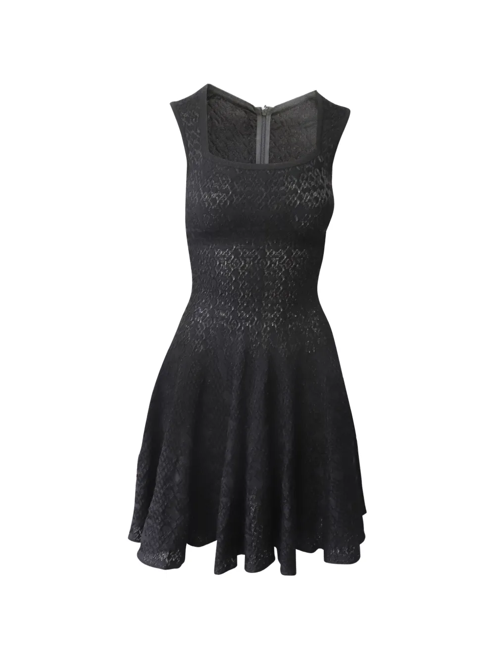 Alaïa Pre-Owned textured flared dress - Black