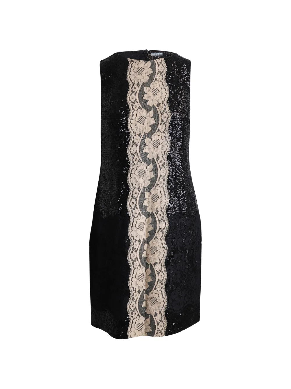 Dolce & Gabbana Pre-Owned lace sequin mini dress - Nero