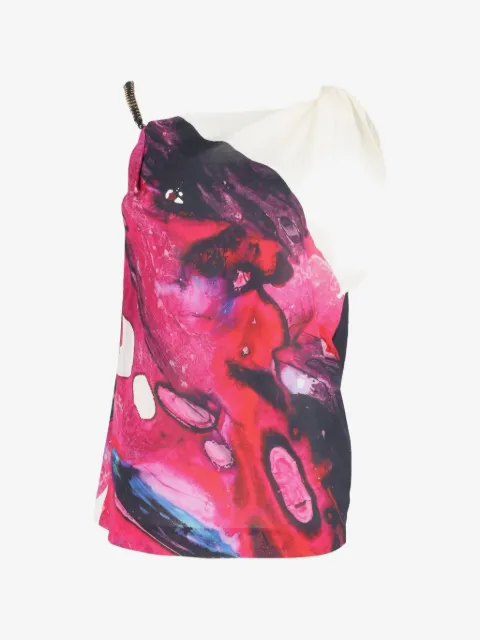 Escada Pre-Owned blouse imprimée à détail de chaîne