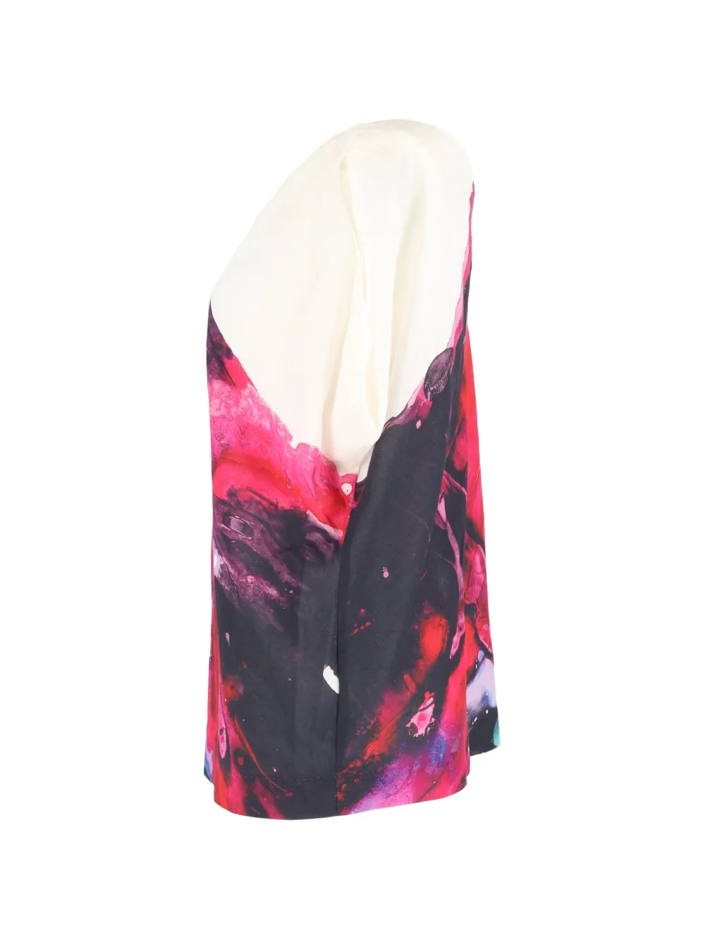 Chain-Detail Printed Blouse