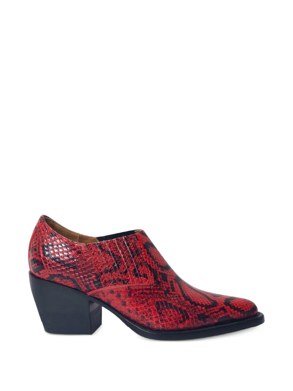 Chloé Vintage 2018 Rylee snakeskin-effect boots - Rot