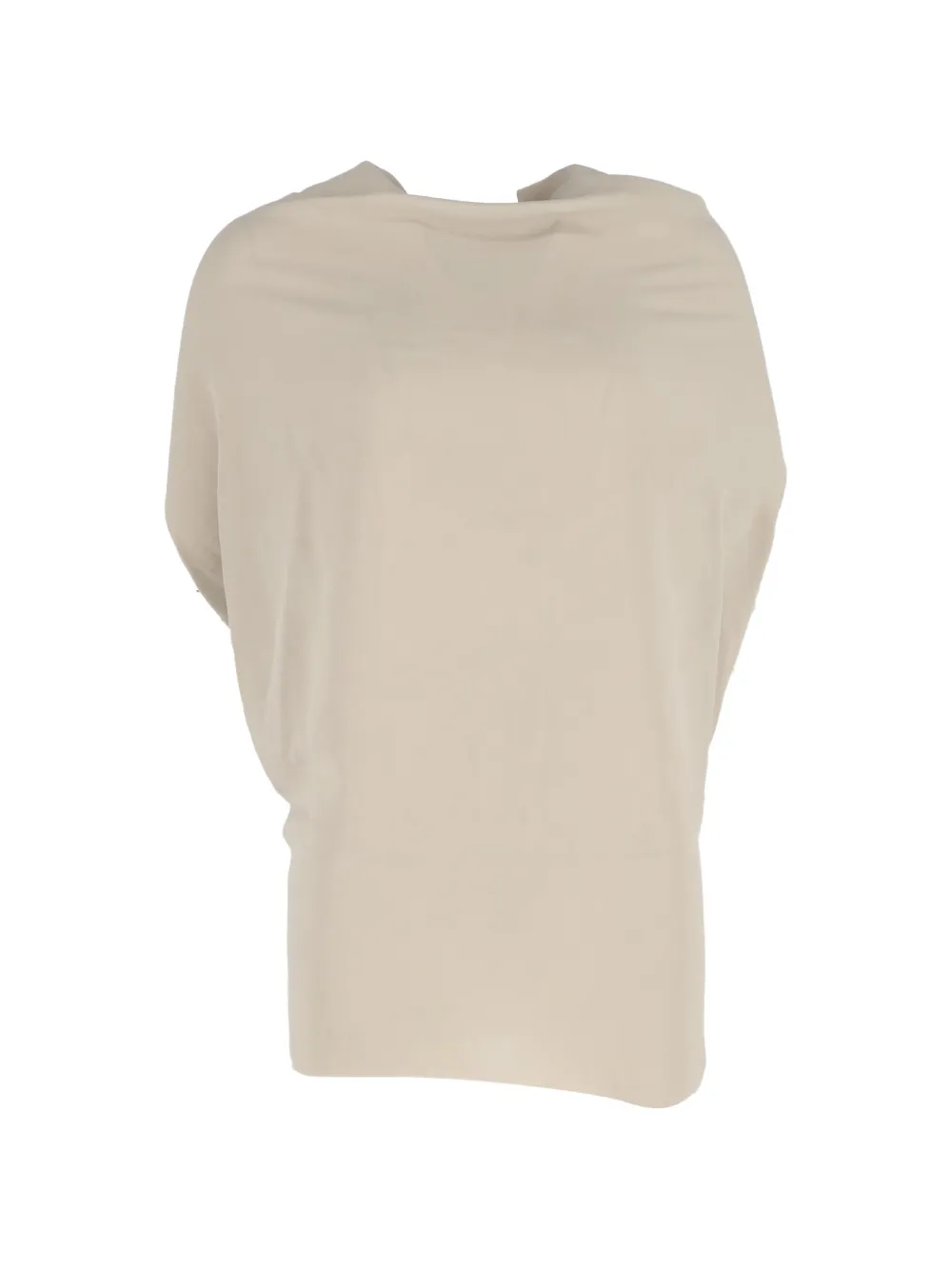 Pre-owned Lanvin Draped Blouse In Neutral