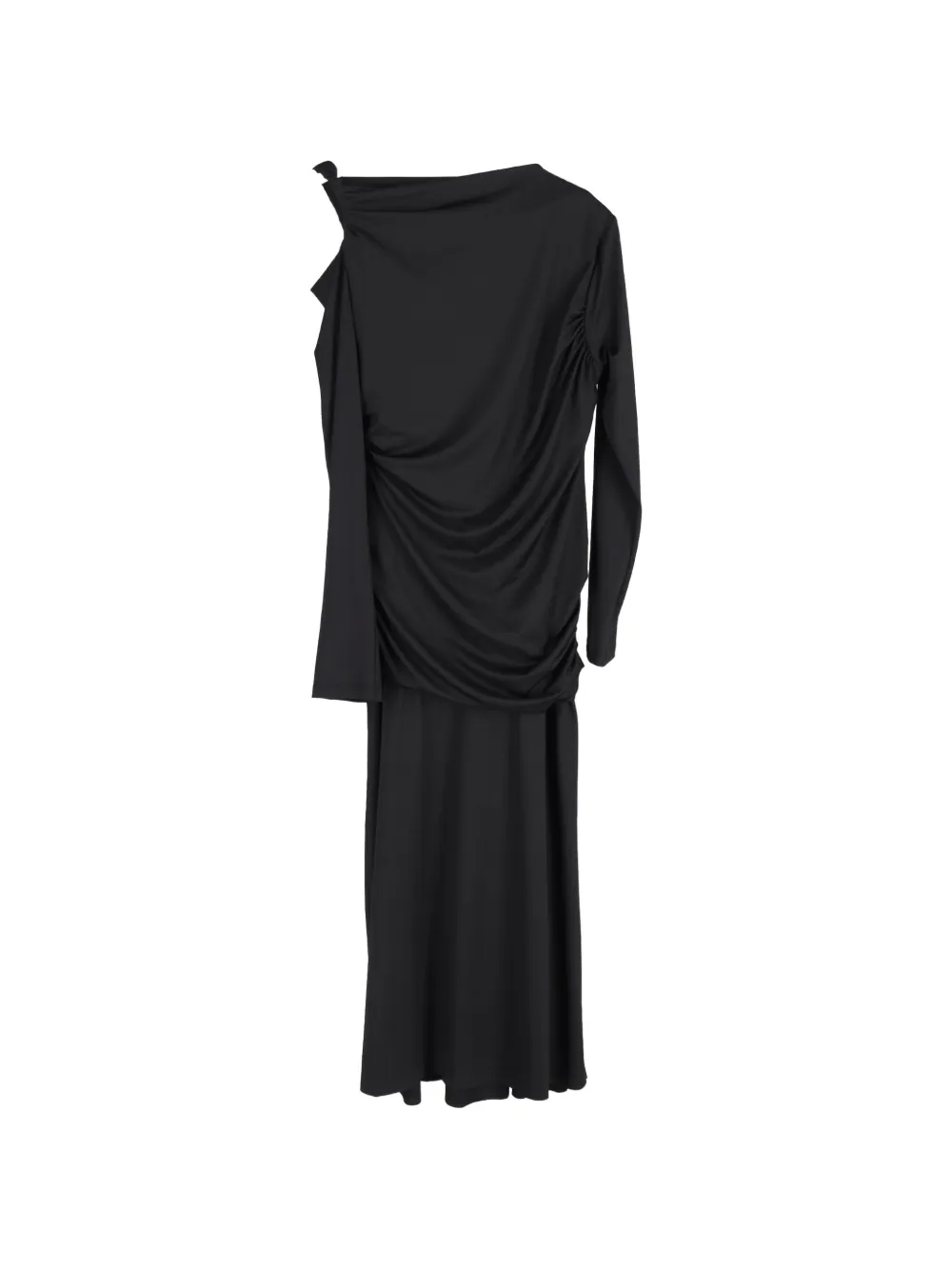 Victoria Beckham ruched-detail midi dress - Nero