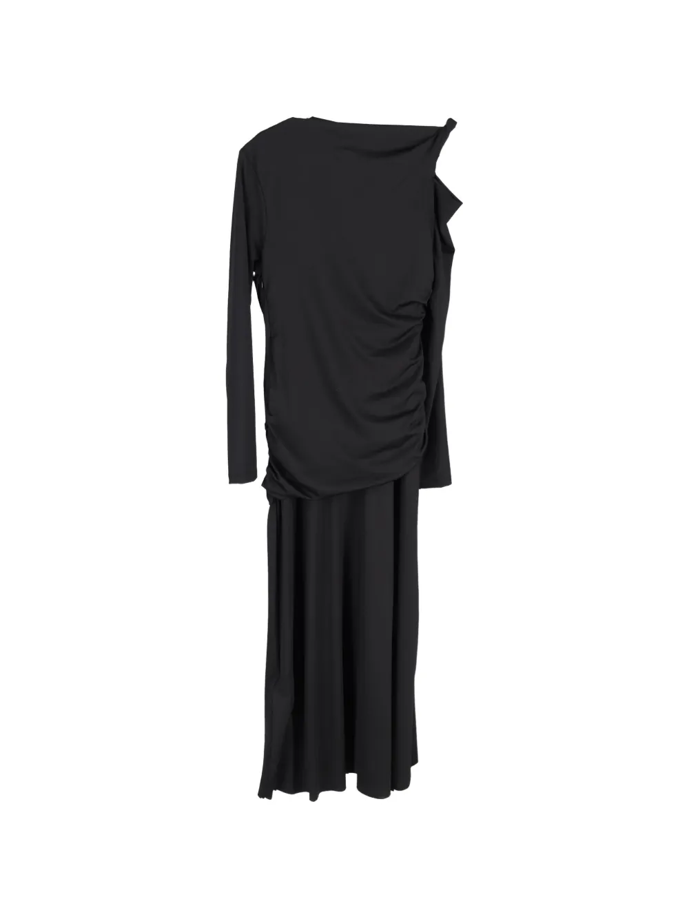 ruched-detail midi dress