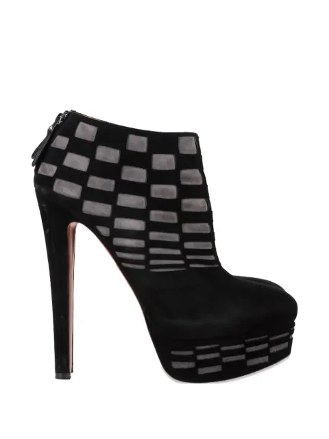 Alaïa Pre-Owned Laser cut platform ankle boots