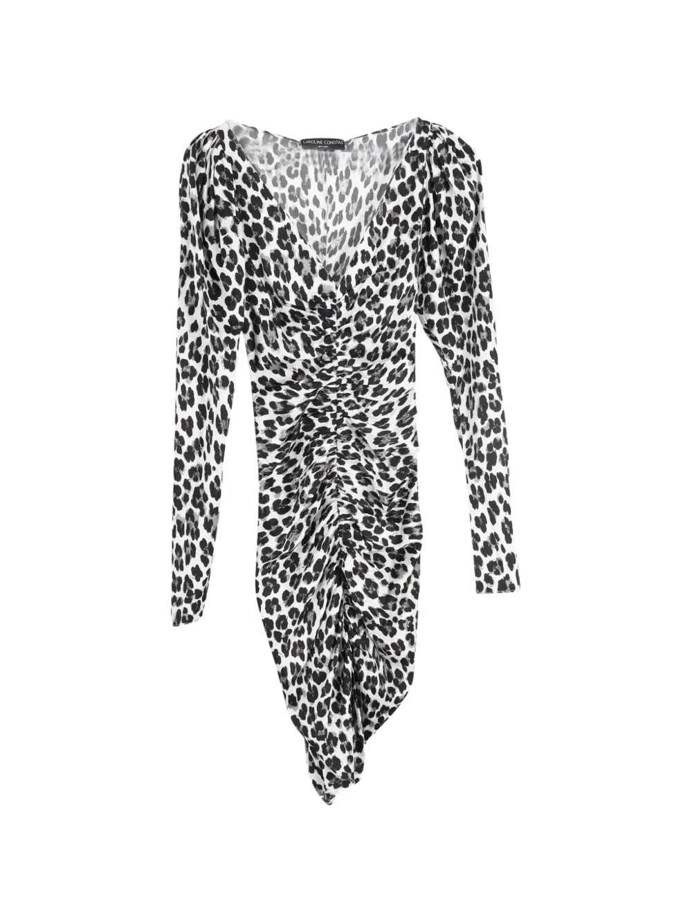 Caroline Constas Colette animal-print mini dress - Bianco