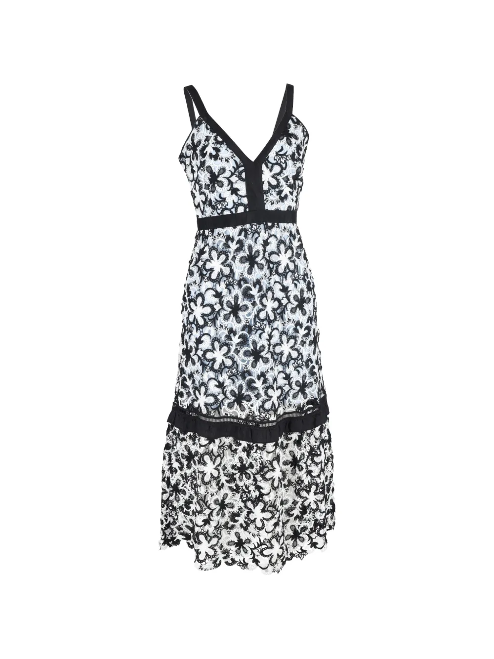 Self-Portrait guipure lace dress - Bianco