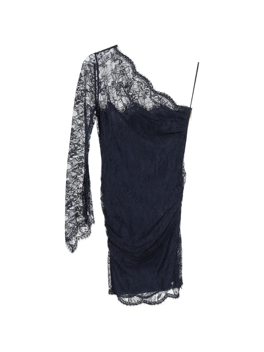 PUCCI Pre-Owned lace one-shoulder mini dress - Blu