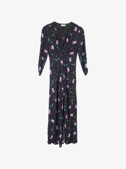 Rixo tulip-printed crepe midi dress