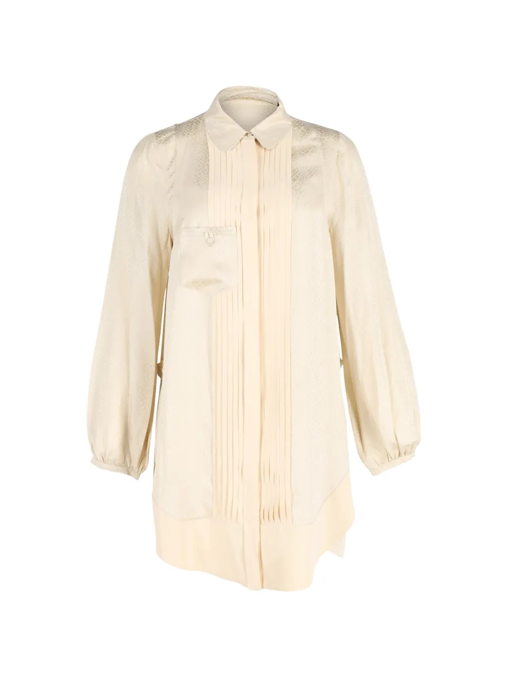 Balenciaga Pre-Owned Pleated silk shirt - Toni neutri