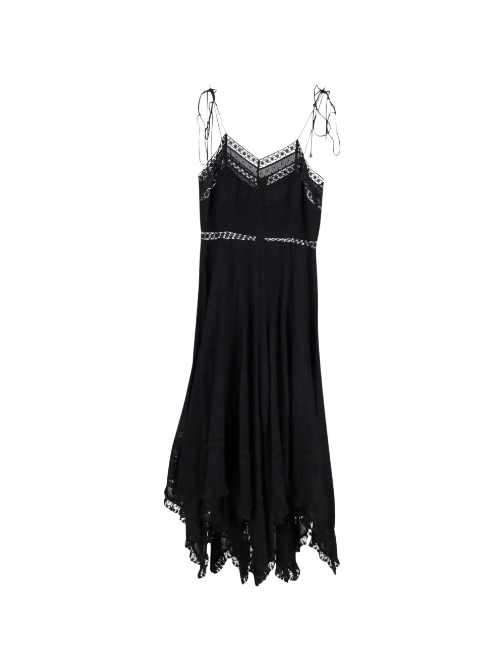 ZIMMERMANN vintage lace straps dress - Nero