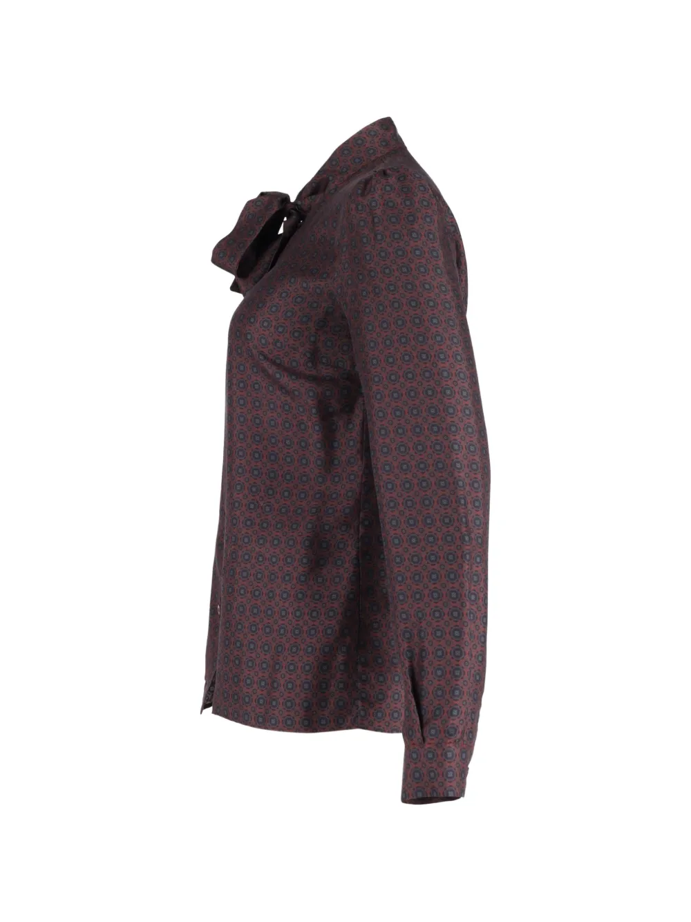 Printed Bow-Detail Blouse