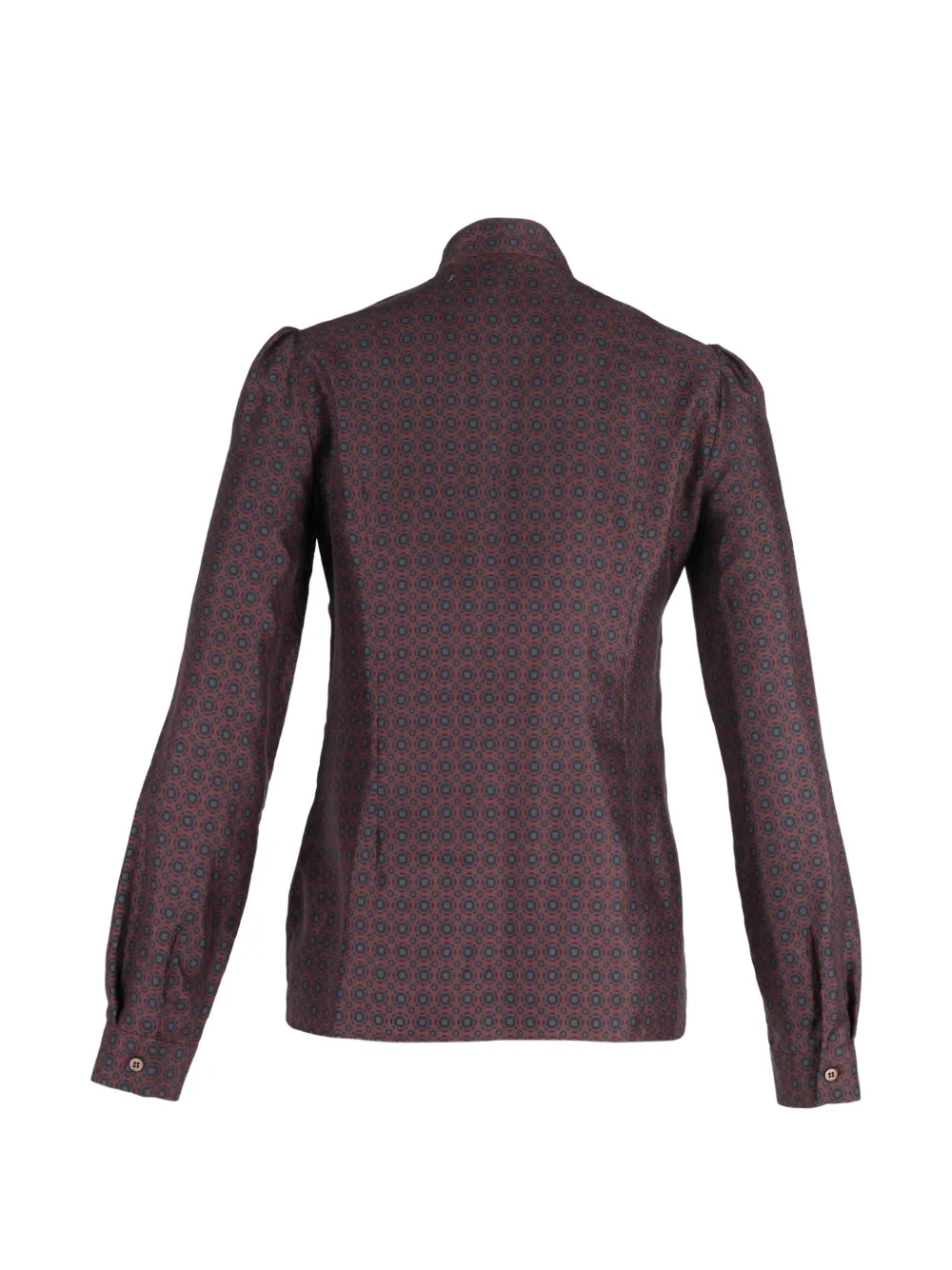 Printed Bow-Detail Blouse