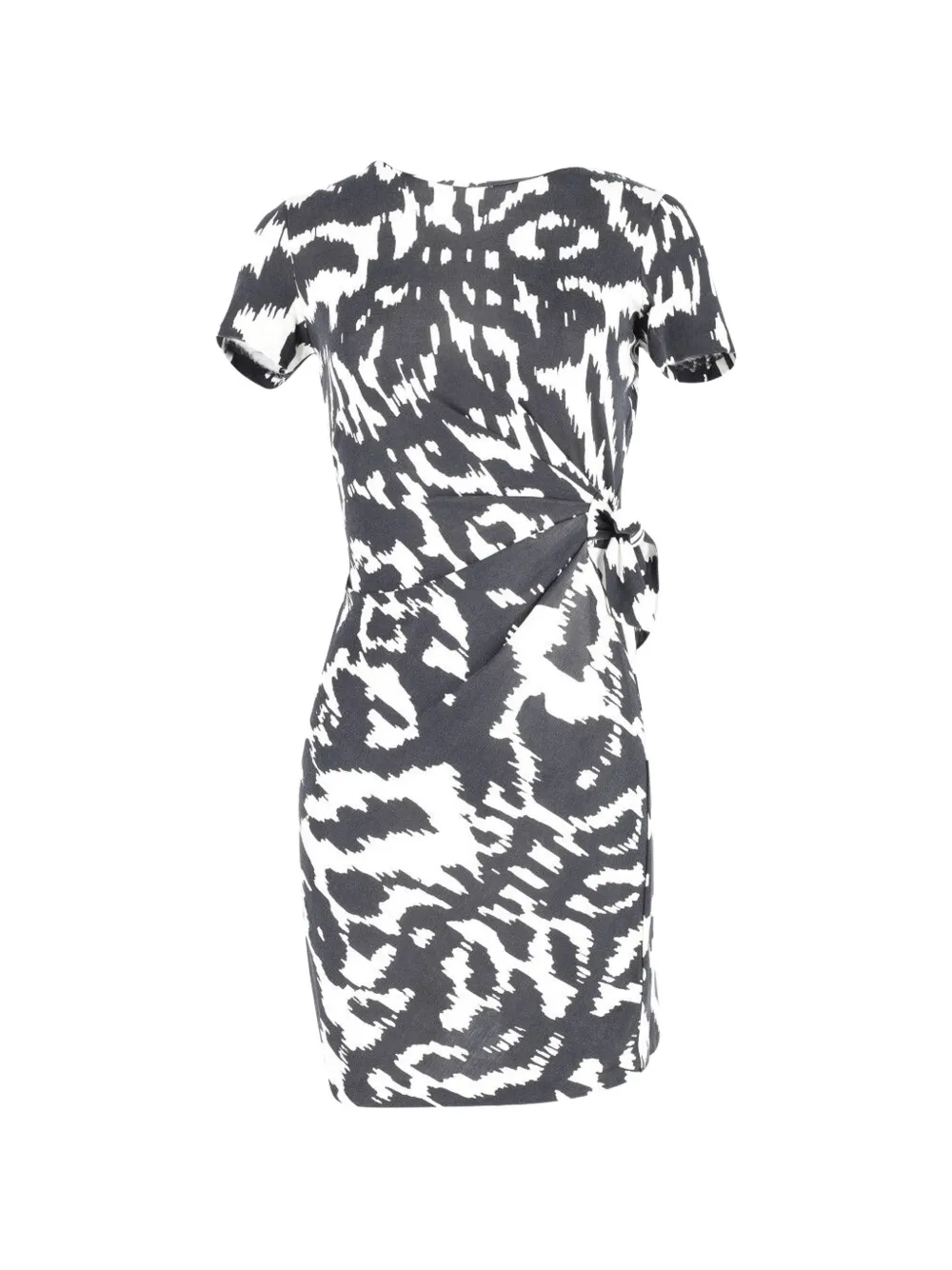Diane Von Furstenberg Vintage Side-tie print dress - Black