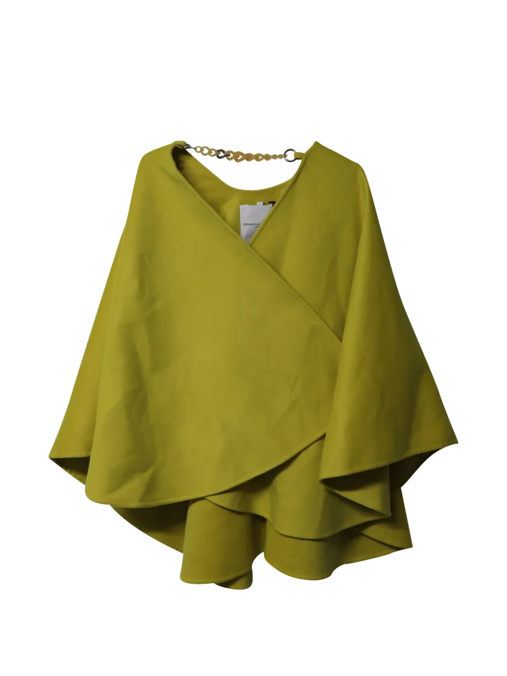 Ermanno Scervino Vintage wide sleeve chain cape-coat - Giallo