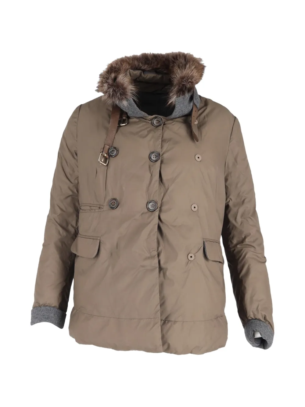 Brunello Cucinelli Vintage double-breasted down jacket - Marrone