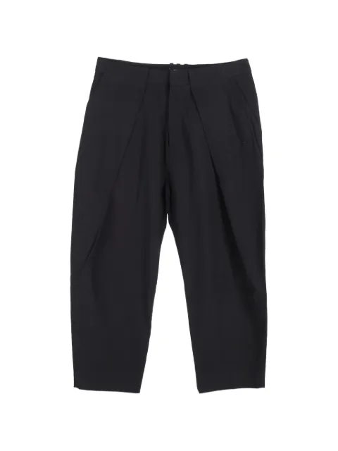 Balmain Pre-Owned draped straight-leg cropped trousers