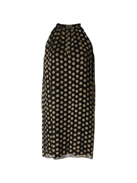 Diane Von Furstenberg Vintage Neckholder-Minikleid mit Polka Dots