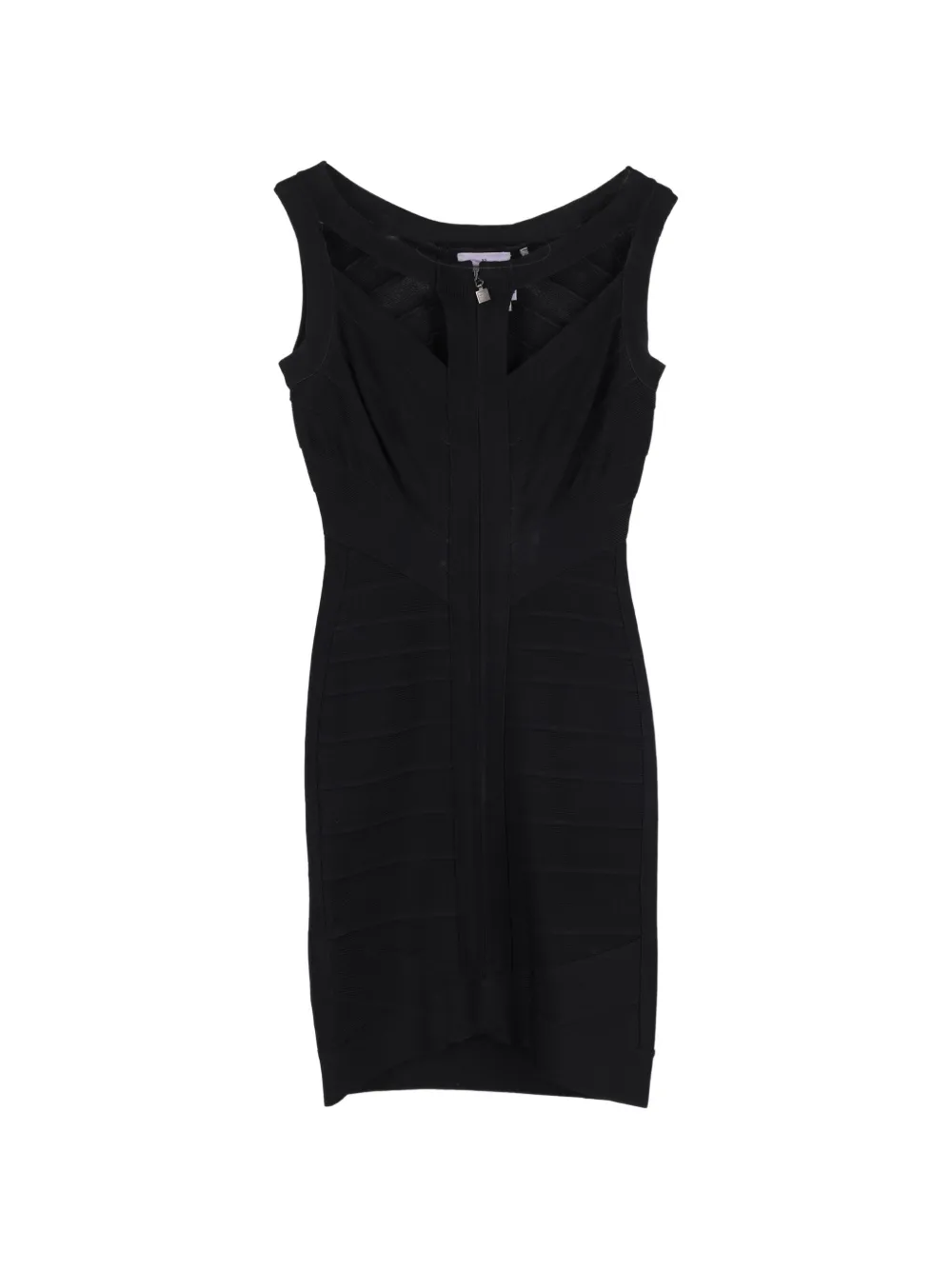 Herve Leger cutout zipped mini dress - Nero