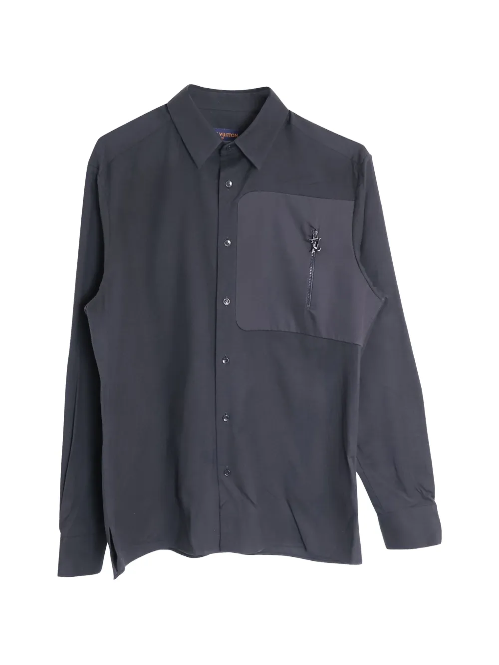 Louis Vuitton Pre-Owned zip-pocket long-sleeve shirt - Grigio