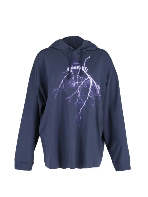 Givenchy Pre-Owned Lightning printed drawstring hoodie