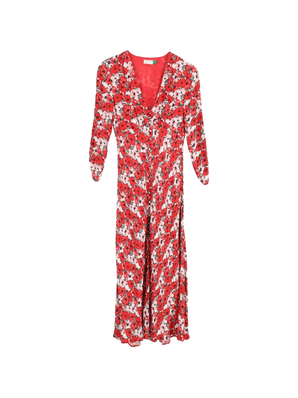 Rixo Katie floral-print midi dress - Rosso