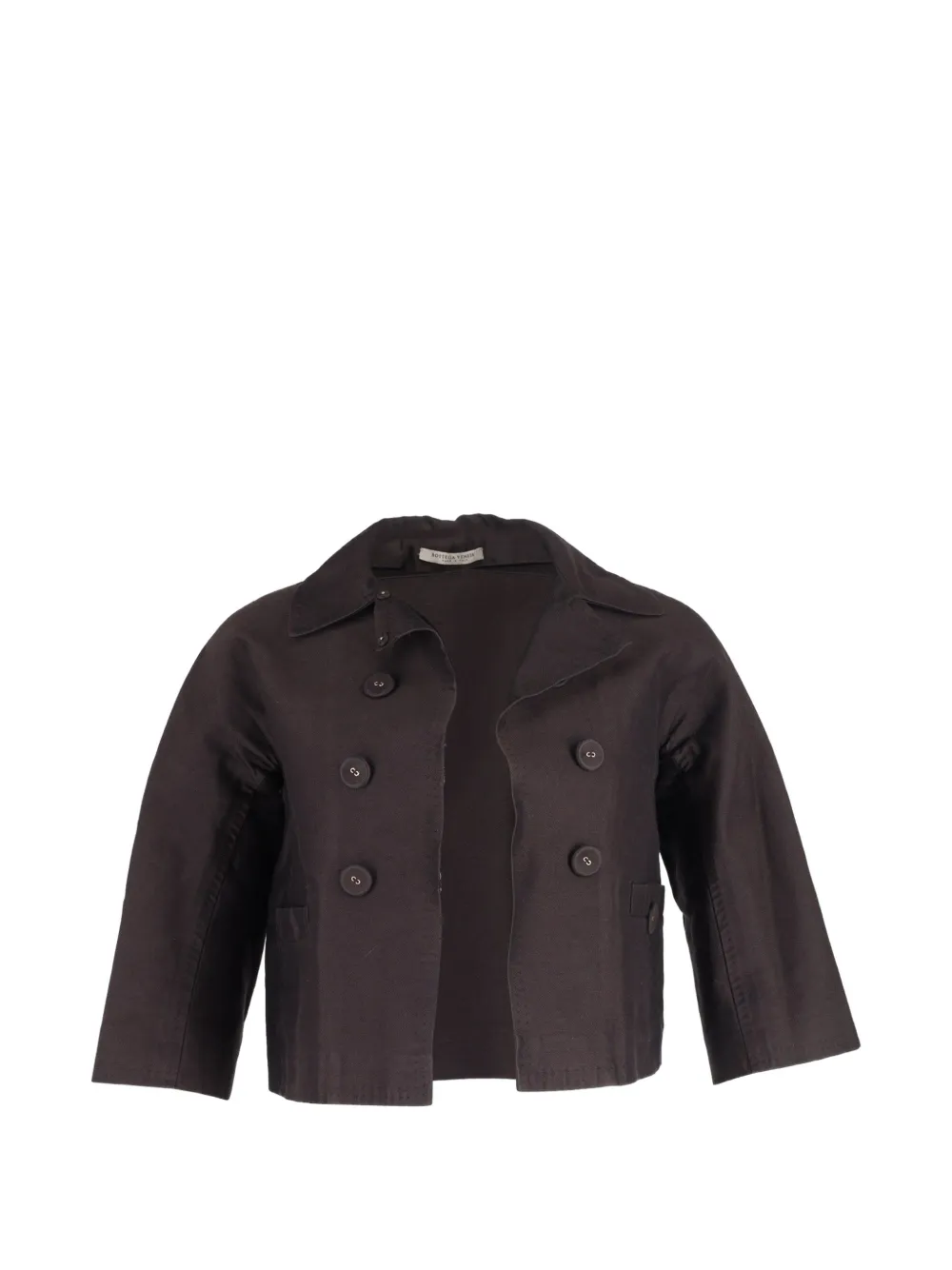 Bottega Veneta Pre-Owned button cropped jacket - Marrone