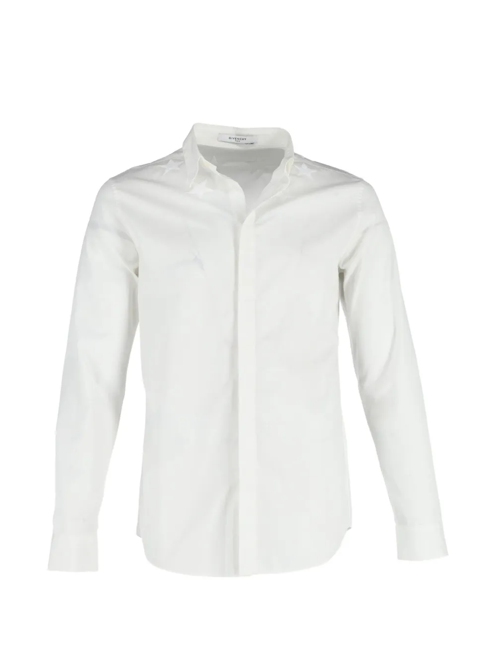 Givenchy Pre-Owned star-embroidered button shirt – White