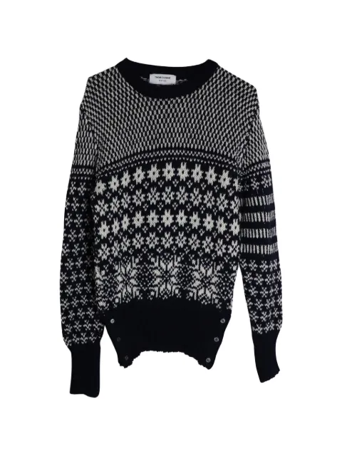 Thom Browne Fair Isle crew-neck sweater
