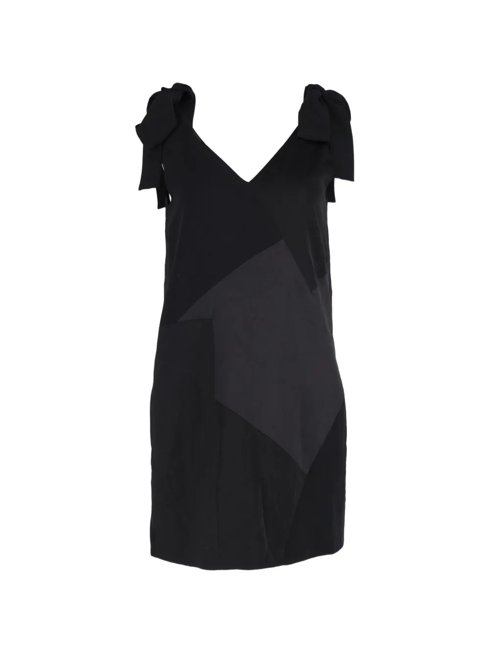 Victoria Beckham Tie-straps panelled mini dress - Nero